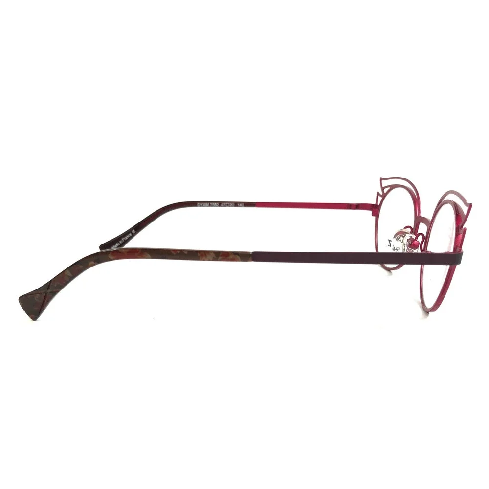 BOZ Eyeglasses Frames DYAM 7582 Plum Fuchsia Pink Purple Cat Eye 47-20-140